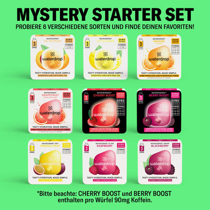 waterdrop Starter Set Edelstahl-Trinkflasche 600 ml + 18 Drops