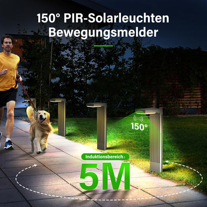 iseeway LED-Solarleuchten für Aussen, 6er-Set, Bewegungsmelder, IP65