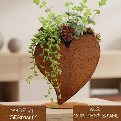 Rostikal Deko-Herz aus Cortenstahl – Edelrost Gartendeko, 32 cm