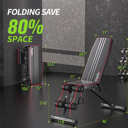 FitinOne Multifunktions-Trainingsbank – Klappbar Verstellbar