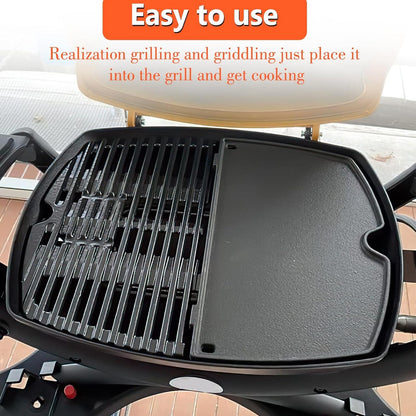 GFTIME Grillplatte & Grillrost aus Gusseisen für Weber Q100/Q1000
