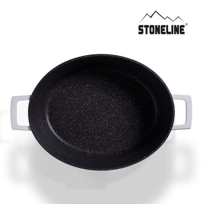STONELINE Cocotte Bräter Aluguss Induktion 32cm - Creme
