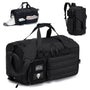 BAGZY Taktische Reisetasche 40L Sporttasche mit Rucksackfunktion in Schwarz mit MOLLE-System