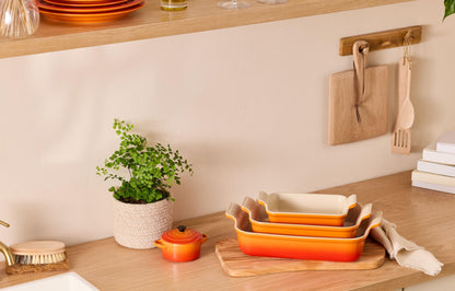 Le Creuset Rechteckige Auflaufform Tradition Steinzeug 32cm Ofenrot
