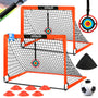 CATCHLUCK Fussballtor Kinder Pop Up 2er Set mit Fussball und Kegeln