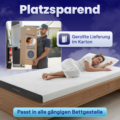 Arensberger Kindermatratze 90x200 cm, Gelschaum H3, waschbarer Bezug