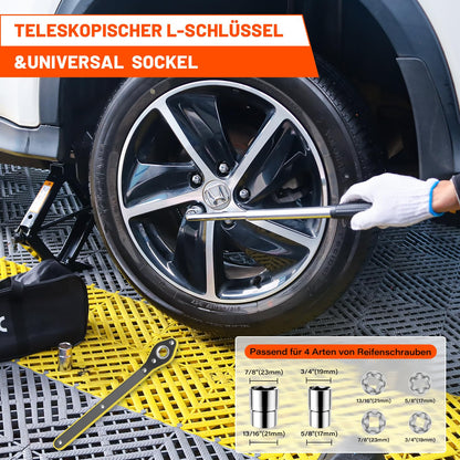 IMAYCC Scherenwagenheber 2.5T Set mit Radmutternschlüssel