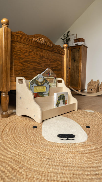 MAMOI Kinderregal aus Holz, freistehendes Bücherregal mit Griffen