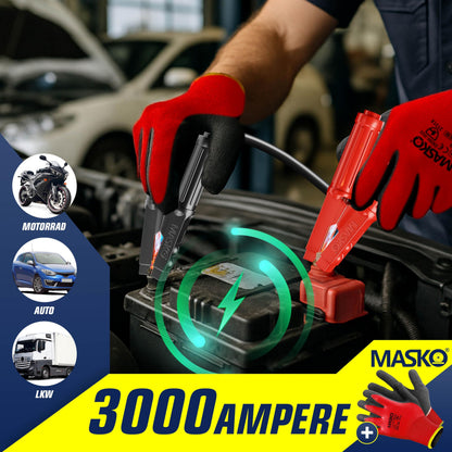MASKO Starthilfekabel Überbrückungskabel 6 m 50 mm² 3000 A 12/24 V