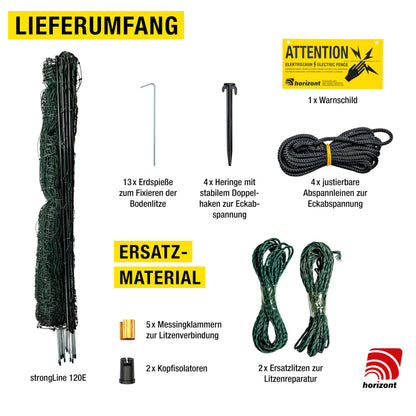 horizont strongLine Hühnerzaun Elektro 25m x 120cm
