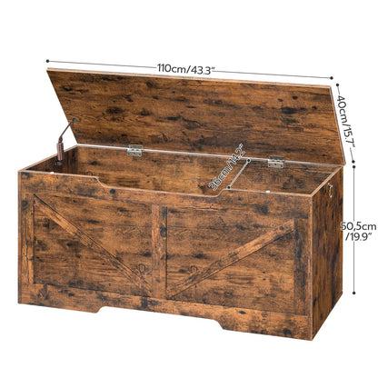 HOOBRO Sitzbank mit Stauraum Truhenbank EBF772CW01 Dunkelbraun