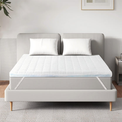 EGO HOME Schaumstoff Matratzentopper 7 Zonen Öko-TEX 140x200 cm, rechteckig, weiß. Erhöht den Liegekomfort auf Matratzen.