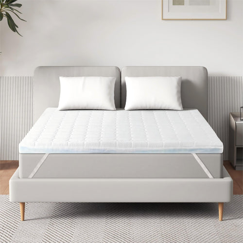 EGO HOME Schaumstoff Matratzentopper 7 Zonen Öko-TEX 140x200 cm, rechteckig, weiß. Erhöht den Liegekomfort auf Matratzen.