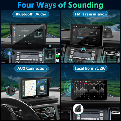 Carpuride V3 CarPlay Screen, kabelloses 7-Zoll-Touchscreen-Autoradio