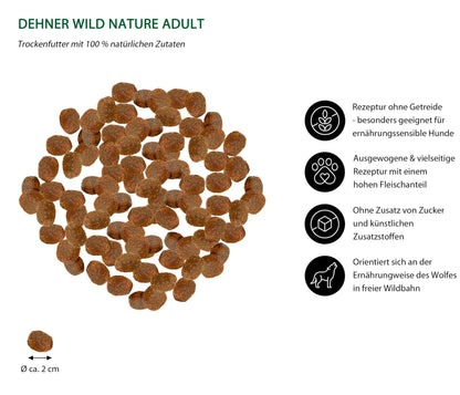 Dehner Wild Nature Bergweide Adult Hundetrockenfutter mit Pferd 12 kg
