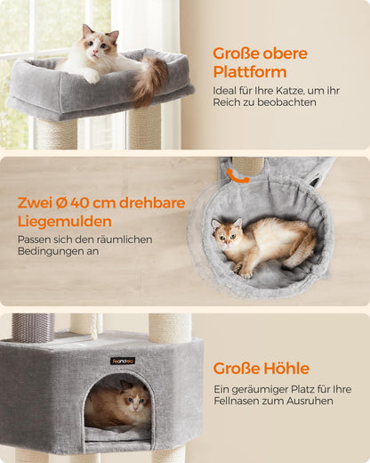 Feandrea PCT003N01 Kratzbaum für grosse Katzen - Taubengrau