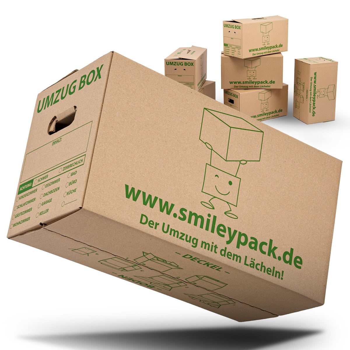 smiley pack Profi Umzugskartons 620 x 300 x 330 mm, 40 kg, 30 Stück
