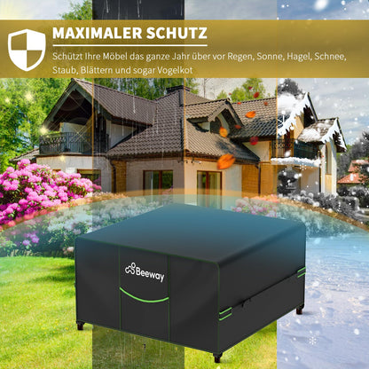 BEEWAY Gartenmöbel Abdeckung 250x250x92 cm, wasserdicht, 420D Oxford