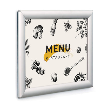 DISPLAY SALES Klapprahmen DIN A4 Silber 25mm Profil 10er Set