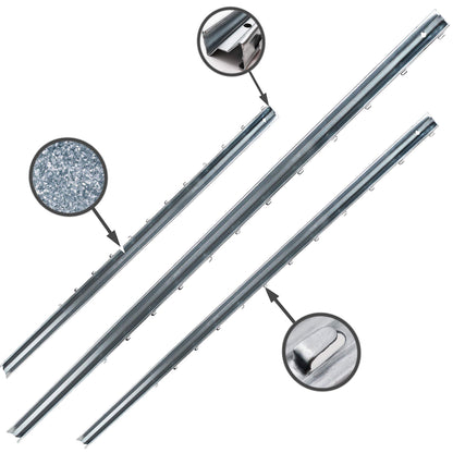 Aquagart Z-Profil Zaunpfosten 2 m verzinkt 10 Stück Bandstahl 1,5 mm