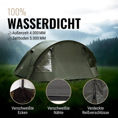 Wanderfalke Camp 4 Campingzelt, 4 Personen, wasserdicht, Vorzelt