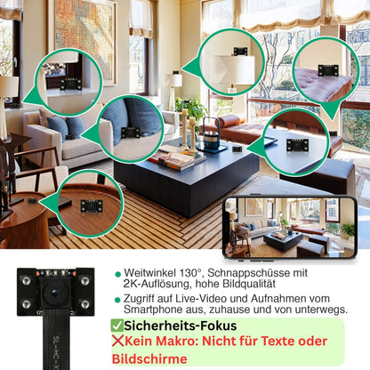 WIWACAM MW5 2K WLAN Mini Kamera mit Nachtsicht und Bewegungserkennung