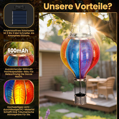 JONRRYIN Solar Heissluftballon Laterne 2er-Set für Garten & Balkon
