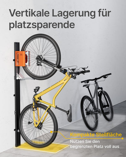 monTEK Vertikaler Fahrradlift – Wandhalterung bis 32 kg für E-Bikes