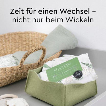 LILLYDOO green Feuchttücher Mild & Natürlich, 900 Stück (15x60)