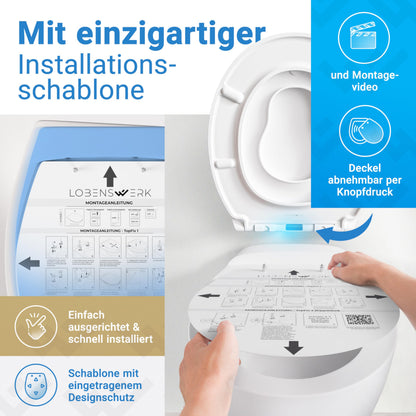 LOBENSWERK Toilettendeckel mit Kindersitz Oval Antibakteriell