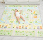 SUPERBE BEBE Krabbelmatte Spielmatte faltbar 180x200 cm XPE-Schaum mit Relief-Buchstaben und Zahlen