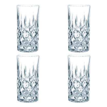 Nachtmann Noblesse Longdrinkglas Set, 8er Set, Kristallglas, 375 ml