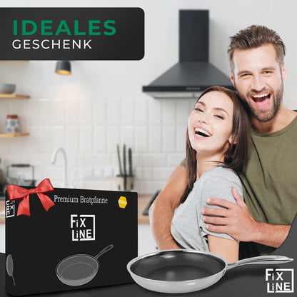 FIXLINE® Premium Bratpfanne Ø28cm - Antihaftbeschichtung