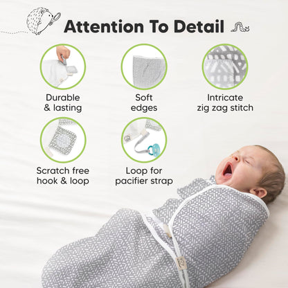 KeaBabies Bio Pucksack 3er-Pack Nordic – Babyschlafsack 0-3 Monate