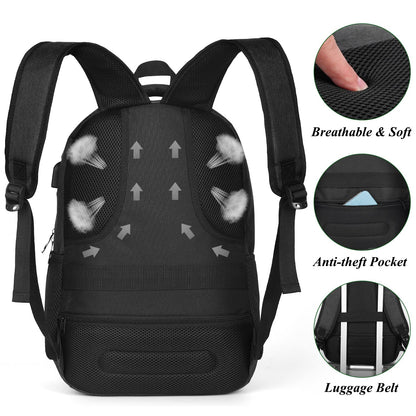 YAMTION Laptop Rucksack 17,3 Zoll Schulrucksack mit USB 32 L
