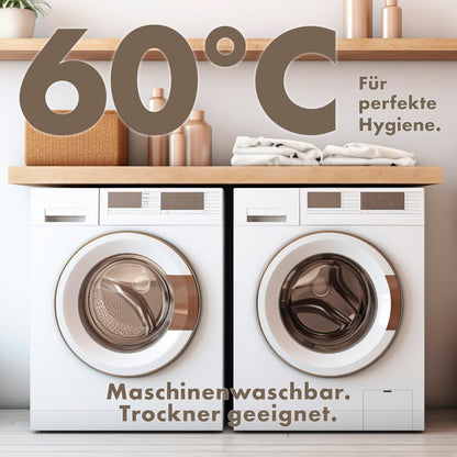 LILENO HOME 3-Kammer Daunenkissen Kopfkissen – 80x80 2er Set