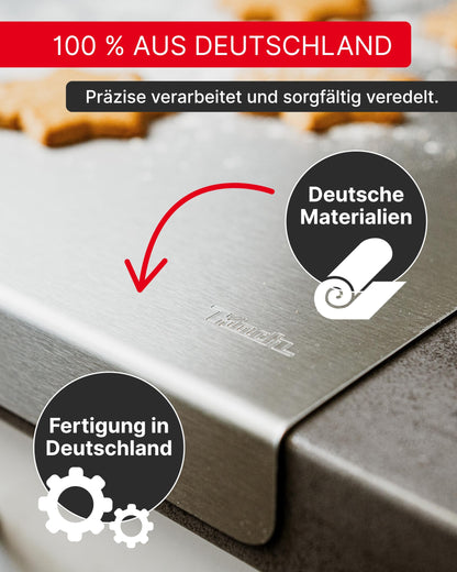Koch Arbeitsplatte Edelstahl 40 x 30 cm, Schneidebrett & Knetbrett