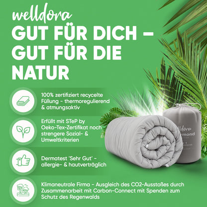 Welldora OPTICLIMA 4 Jahreszeiten Allergiker Duvet - 135x200