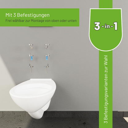 LUVETT C770 ovaler WC-Sitz Absenkautomatik - Manhattan Grau