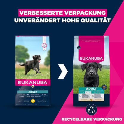 Eukanuba Trockenfutter mit frischem Huhn für grosse Rassen, 15 kg