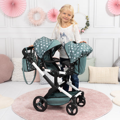 Bayer Design Twin XEO Zwillingspuppenwagen 26758AA mit Tasche