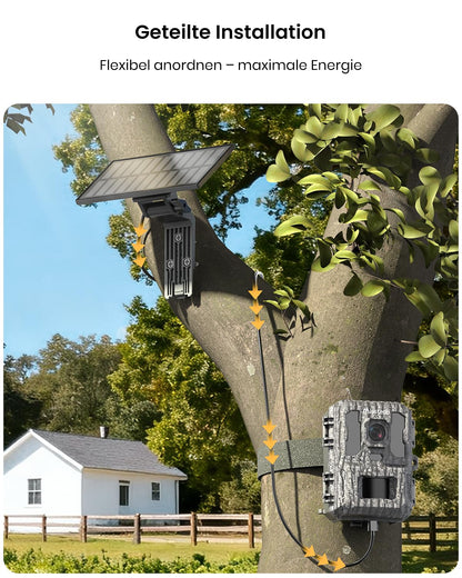 Misstech Solar-Wildkamera 4K 64MP mit Handyübertragung und Nachtsicht