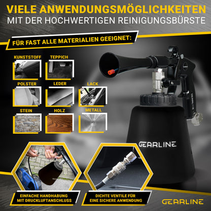 GEARLINE Druckluft-Reinigungspistole DR001 Set mit Wirbelstrahl