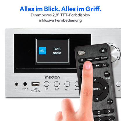 MEDION P85003 Micro Audio System Kompaktanlage - Silber