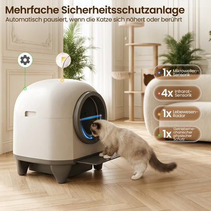 Devoko Selbstreinigendes Katzenklo 90L mit App-Steuerung
