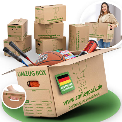 smiley pack Profi Umzugskartons 620 x 300 x 330 mm, 40 kg, 30 Stück