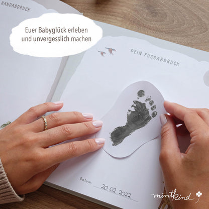 mintkind Mein erstes Jahr Babyalbum, Leinen Beige, 176 Seiten