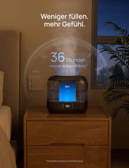Dreo Smart Luftbefeuchter 4L Ultraschall mit App-Steuerung, schwarz