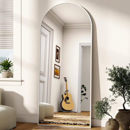 BEAUTYPEAK Bogen-Standspiegel 165x60 cm Ganzkörperspiegel, Weiss