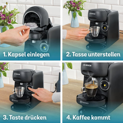 Bosch Tassimo Finesse Friendly Kapselmaschine TAS162E, 1400 W, schwarz